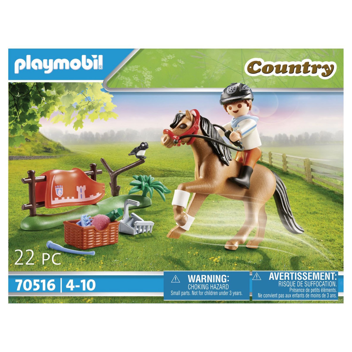PLAYMOBIL 70516 - Country - Cavalier et poney Connemara