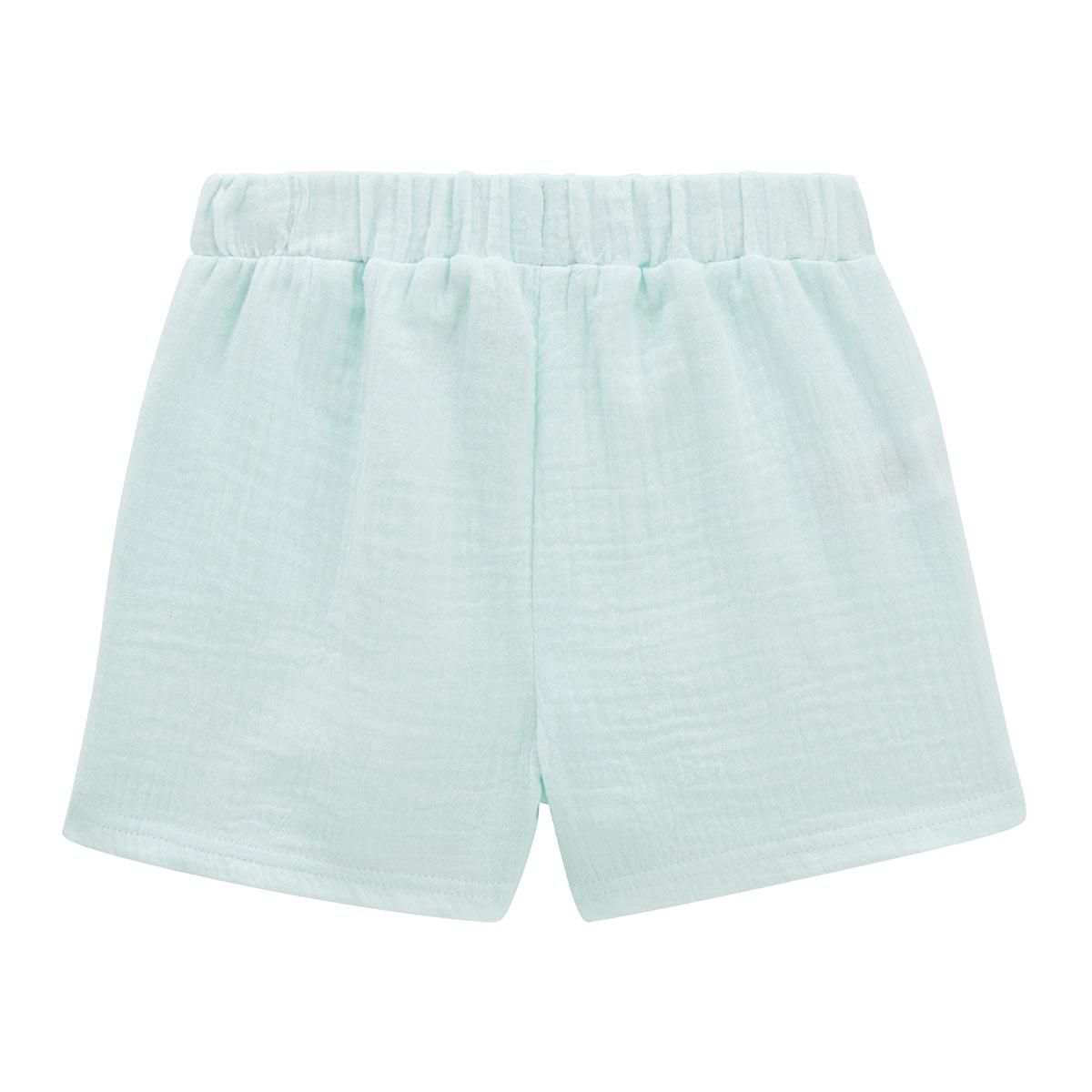 Petit Béguin Short bébé en gaze de coton Dahlia