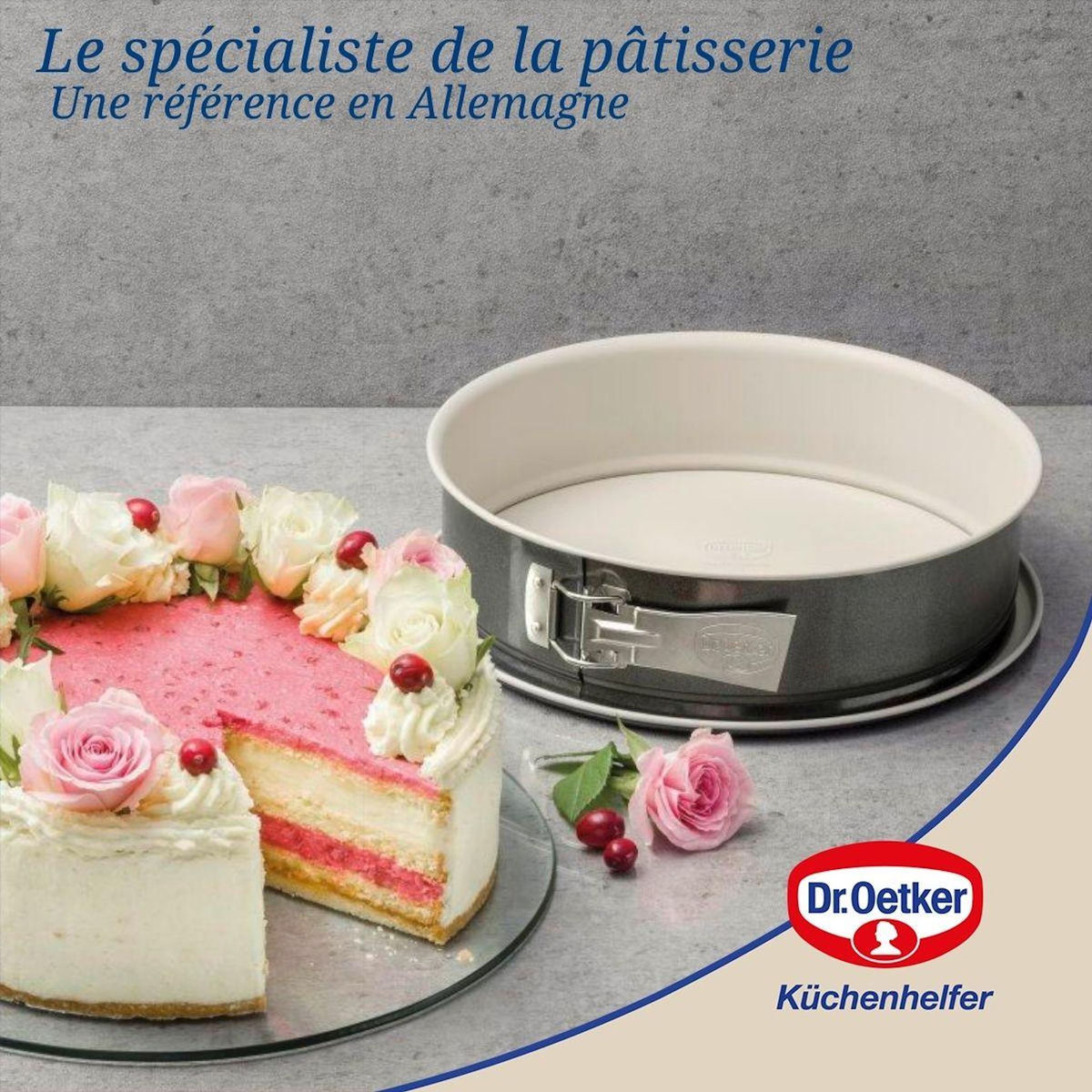 DR.OETKER Lot de 2 moules à gâteaux 28/28 cm en acier Dr oetker Back-trend