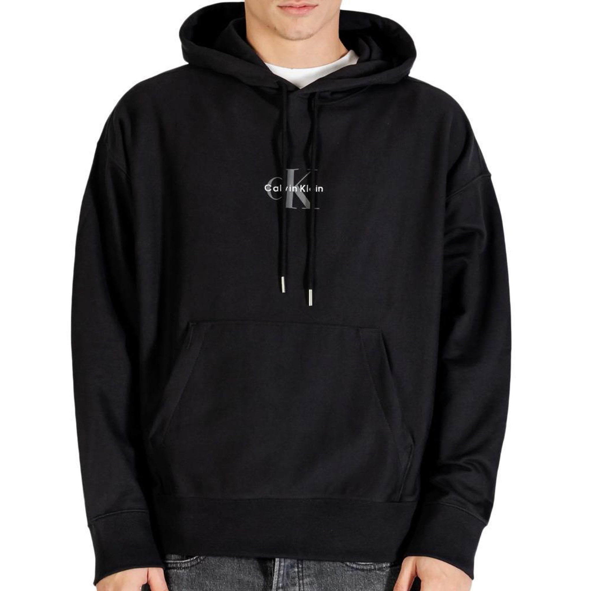 CALVIN KLEIN JEANS Sweat à Capuche Noir Homme Calvin Klein Jeans Premiums. Coloris disponibles : Noir