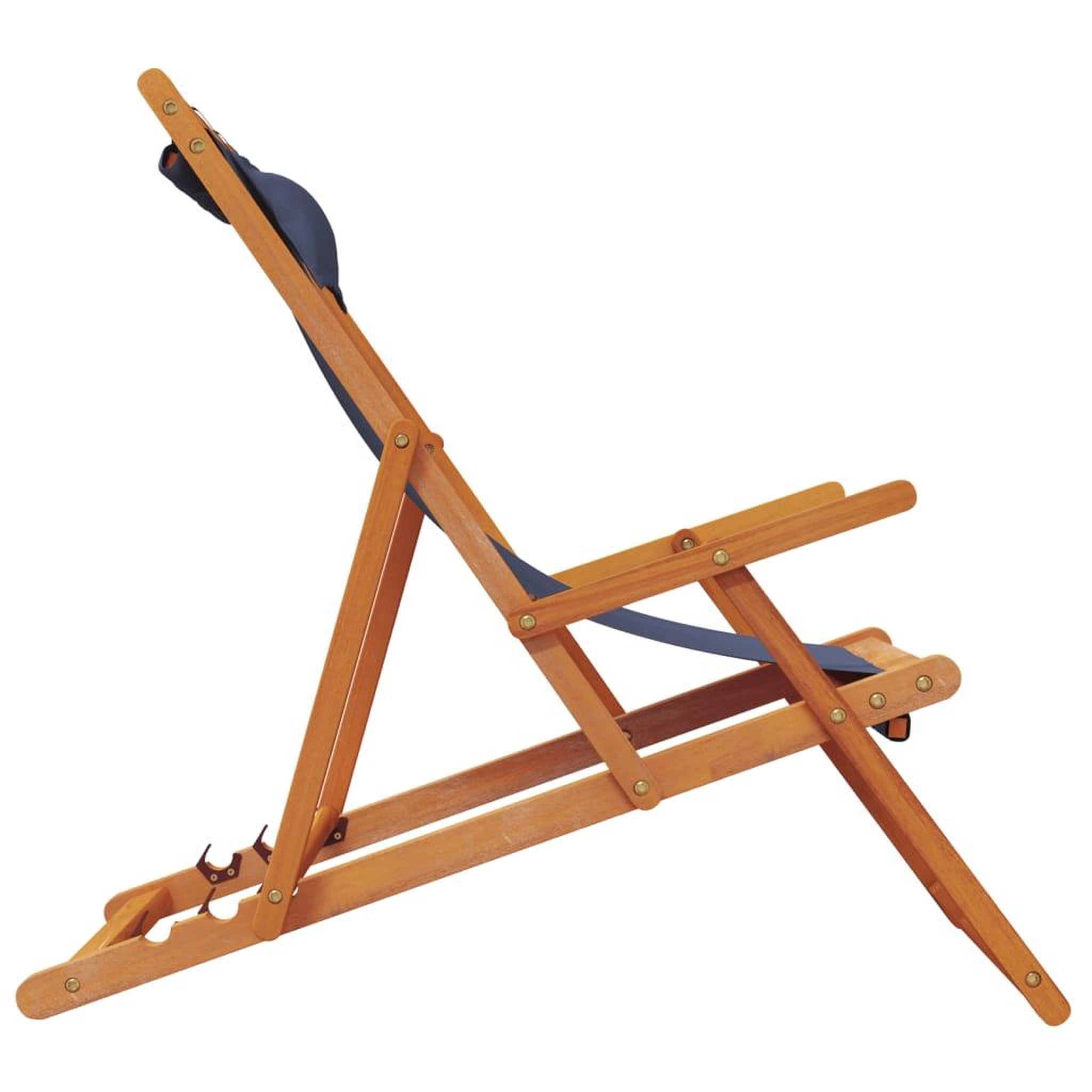Voir la diapositive 5 : VIDAXL Chaises de plage pliables lot de 2 bleu tissu
