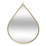 ATMOSPHERA Miroir Mural en Métal  Goutte  39cm Or
