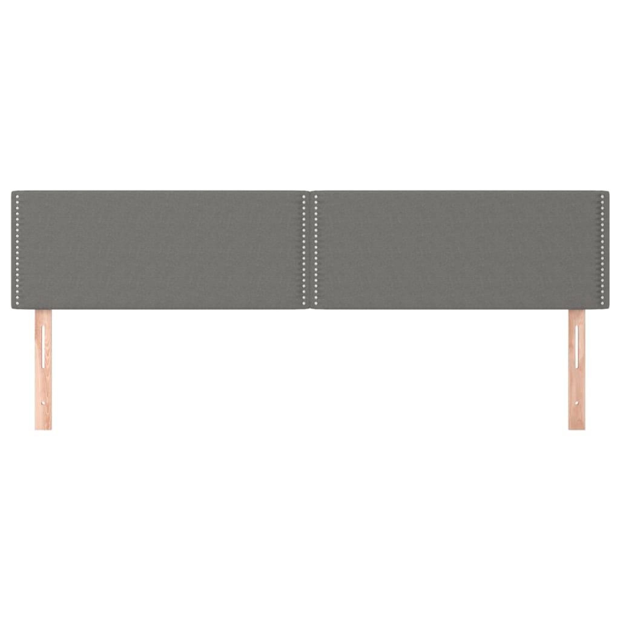 Voir la diapositive 3 : VIDAXL Tetes de lit 2 pcs Gris fonce 80x5x78/88 cm Tissu