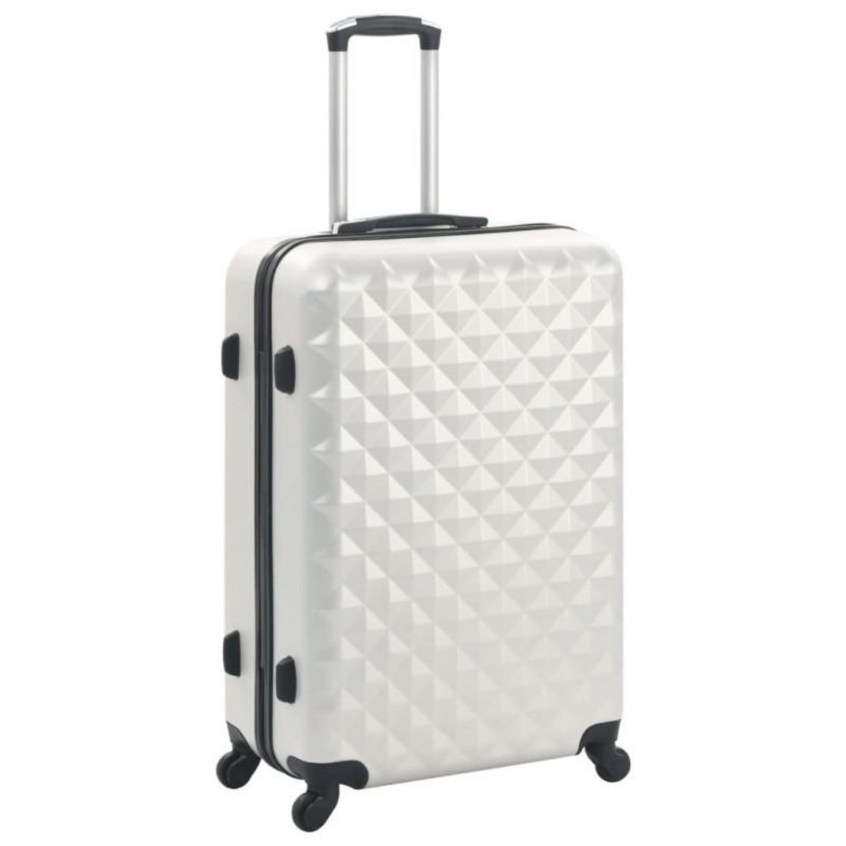 VIDAXL Valise rigide 3 pcs Argenté brillant ABS