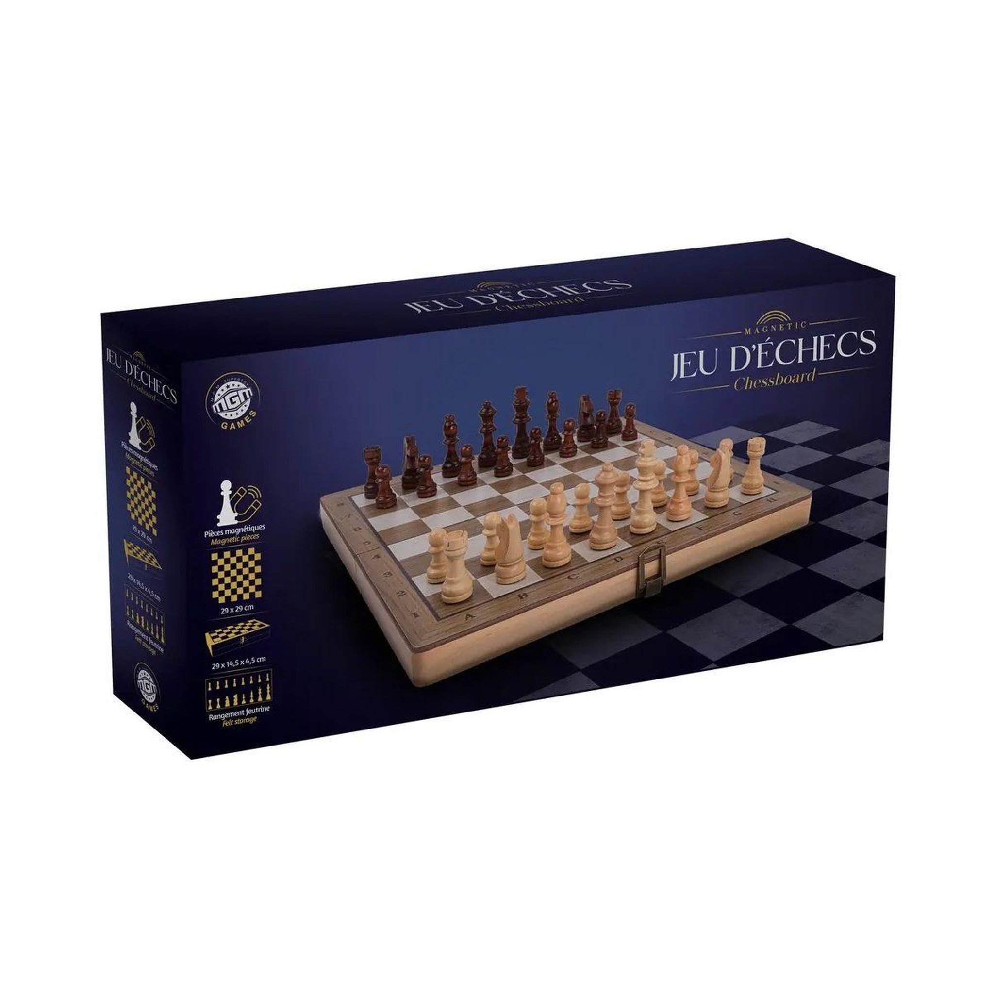 MGM Echiquier en bois magnetique premium