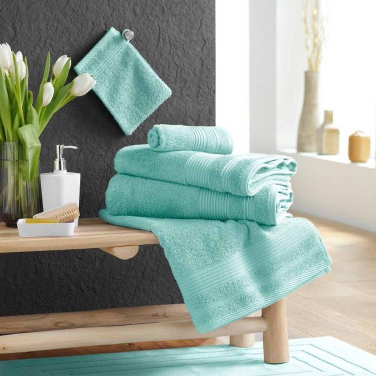 Paris Prix Drap de Bain  Tendresse  90x150cm Céladon