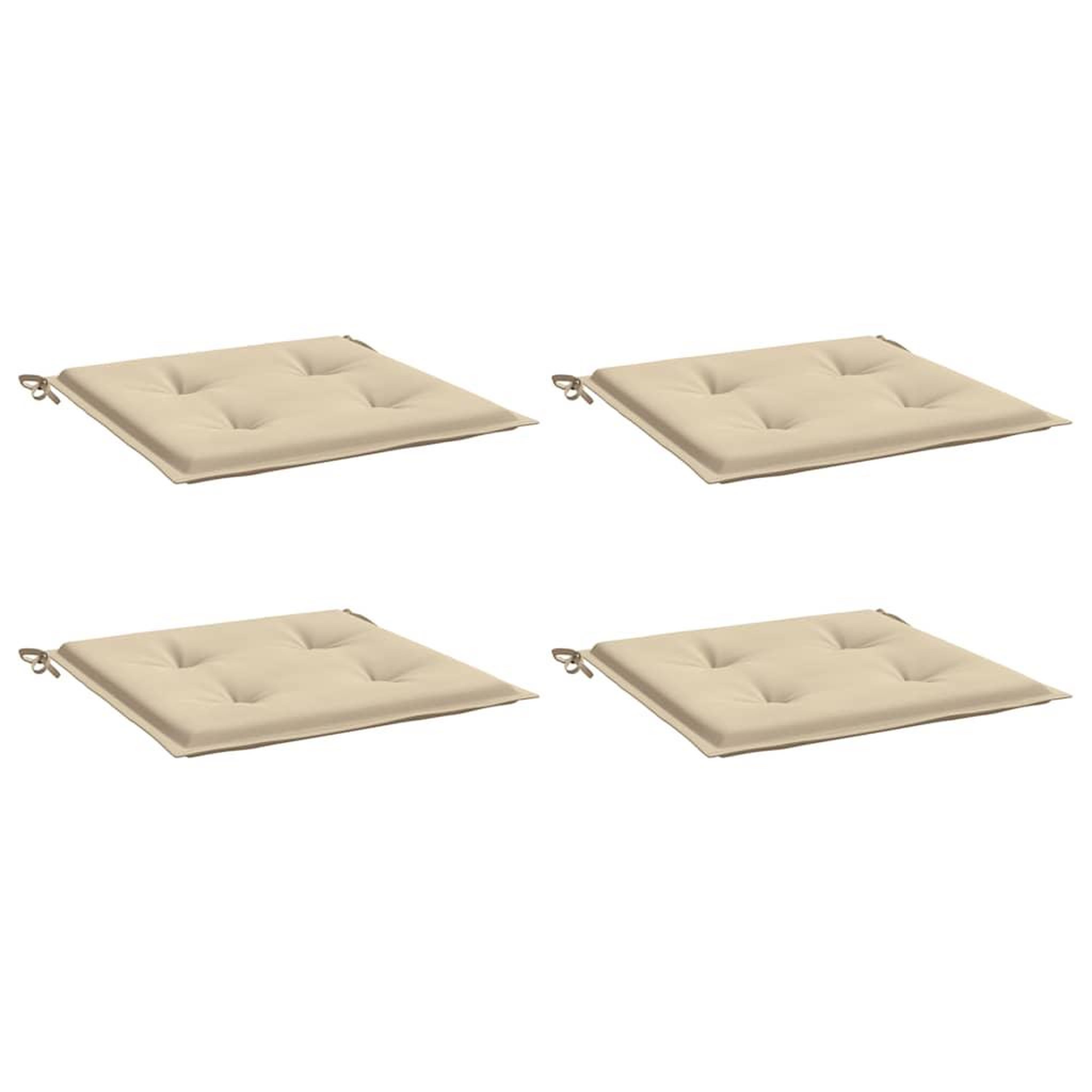 Voir la diapositive 3 : VIDAXL Coussins de chaise jardin lot de 4 beige 50x50x4cm tissu oxford