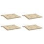 Voir la diapositive 3 : VIDAXL Coussins de chaise jardin lot de 4 beige 50x50x4cm tissu oxford