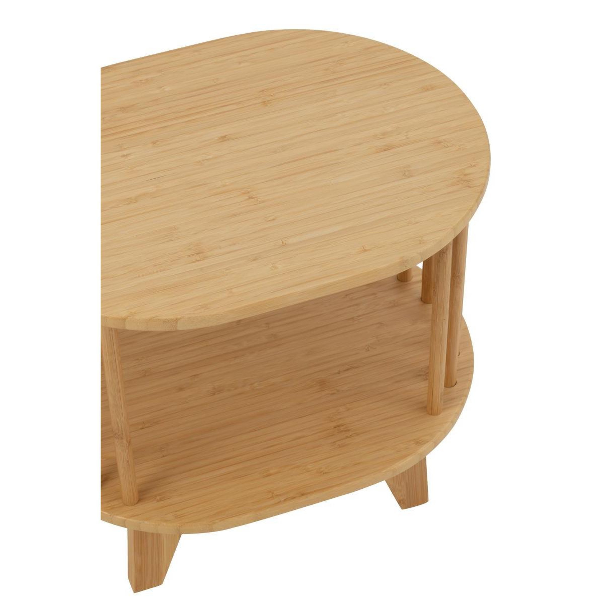 Voir la diapositive 6 : J-LINE Table de chevet en bambou  live  46cm naturel