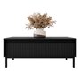Voir la diapositive 4 : BEST MOBILIER Girona - table basse - noir - 1 tiroir - 100 cm