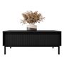 Voir la diapositive 4 : BEST MOBILIER Girona - table basse - noir - 100 cm