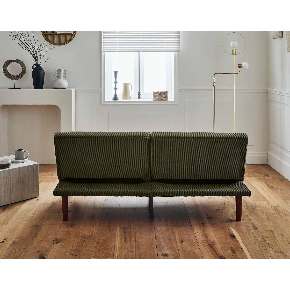 BEST MOBILIER Philae - canapé convertible clic-clac 2 places - velours côtelé