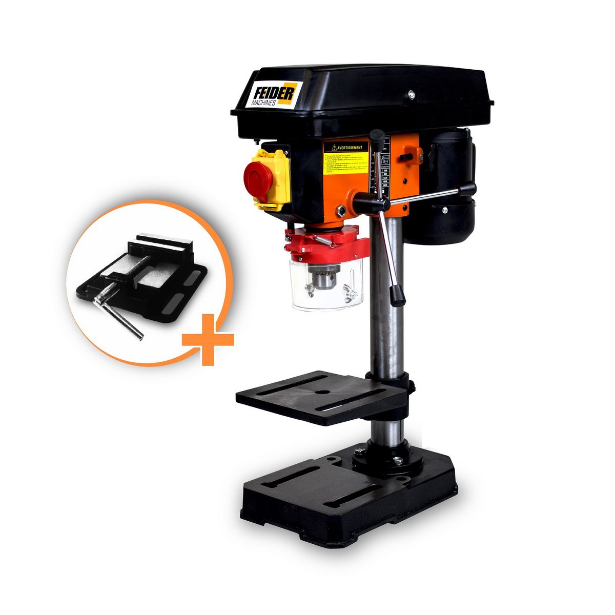 BUILDER Perceuse électrique colonne 350W - 13mm + Etau 