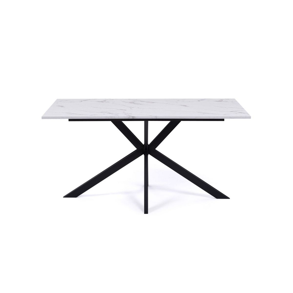 Table de séjour salle à manger effet marbre L160 cm ALMA