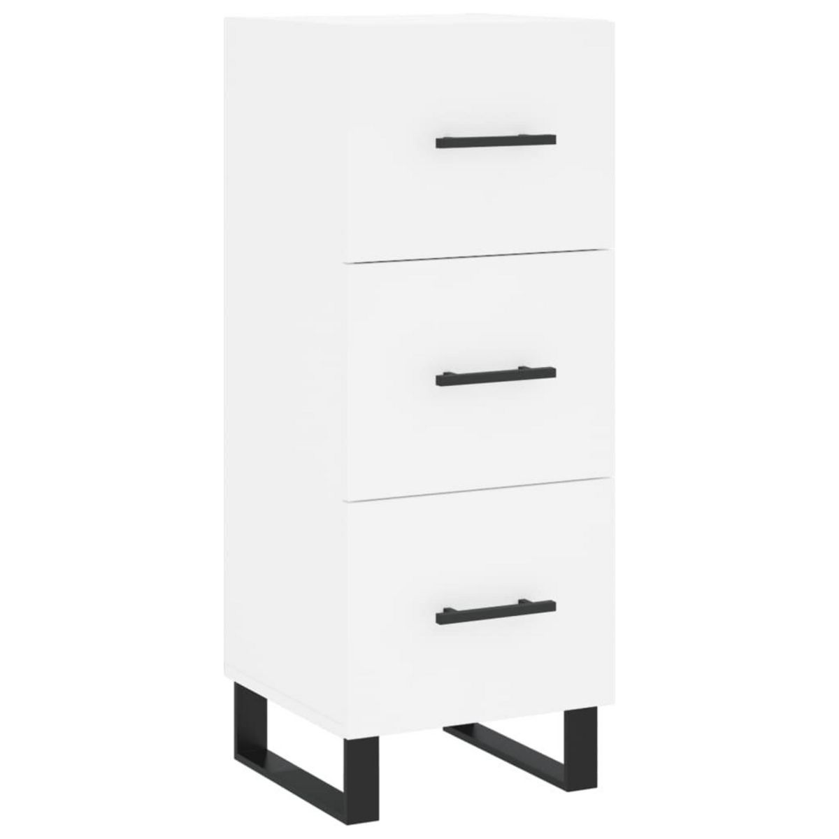 VIDAXL Buffet haut Blanc 34,5x34x180 cm Bois d'ingenierie