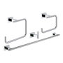 Voir la diapositive 1 : Grohe Pack accessoires 4 en 1 ESSENTIALS CUBE GROHE 40778001 - chrome