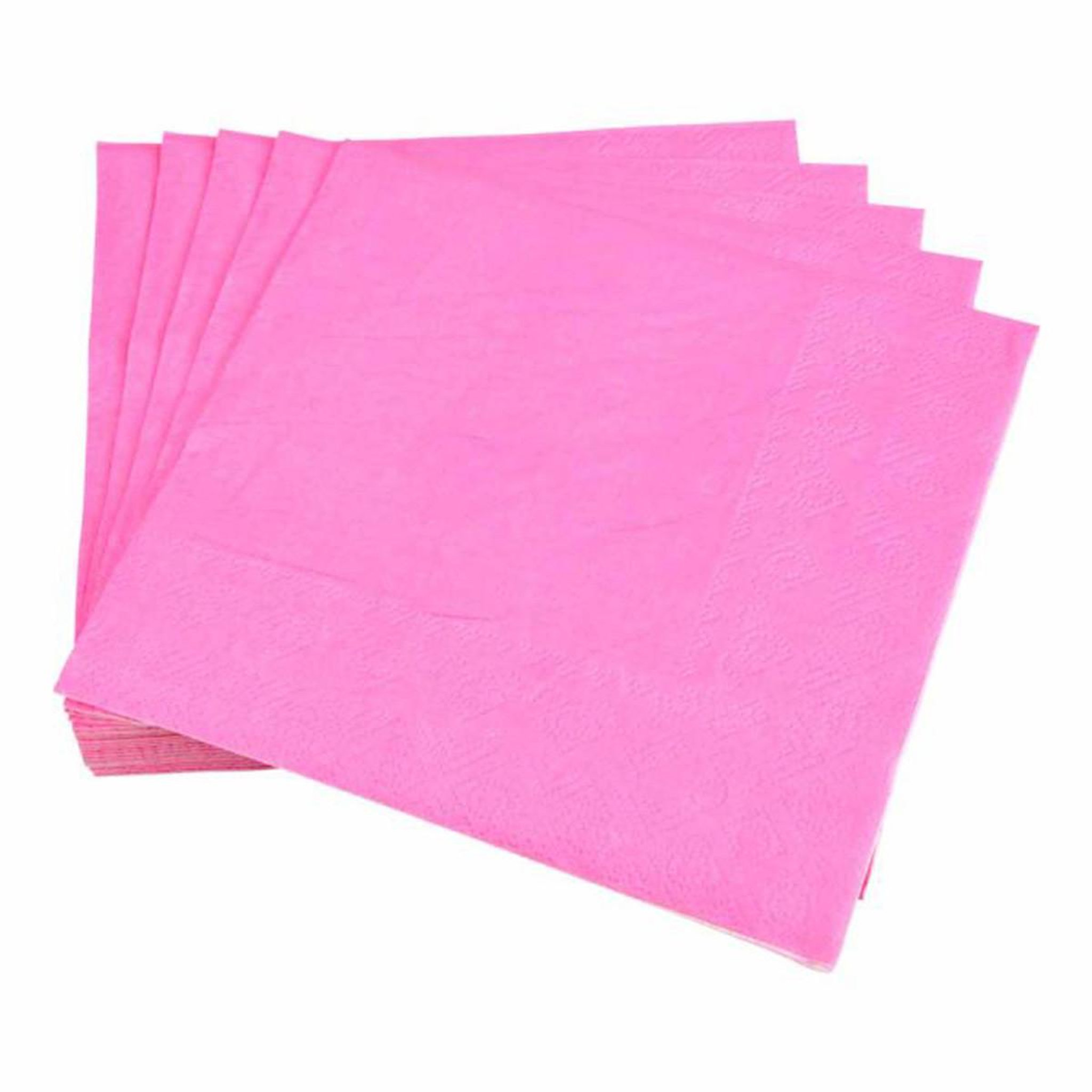 HOMEA Lot de 20 serviettes en papier  vitamine  33x33cm rose