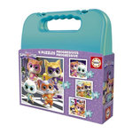 EDUCA Malette puzzles progressifs - EDUCA - SuperKitties - 12+16+20+25 pieces