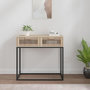 Voir la diapositive 1 : VIDAXL Table console 80x30x75 cm bois d ingénierie et fer