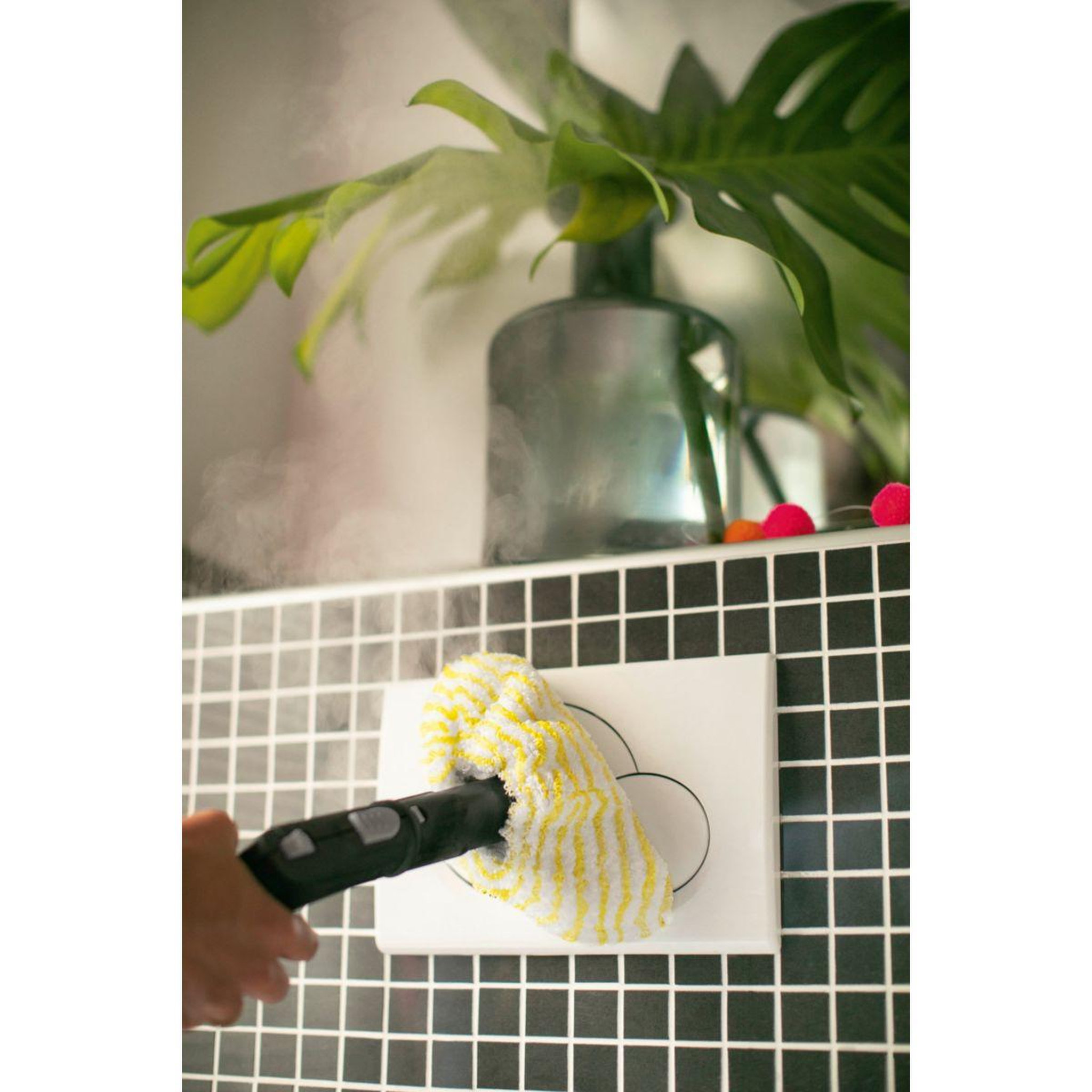 Voir la diapositive 4 : KARCHER Lingettes et serpillères Microfibre x2 buse à main nettoyeur vapeur SC