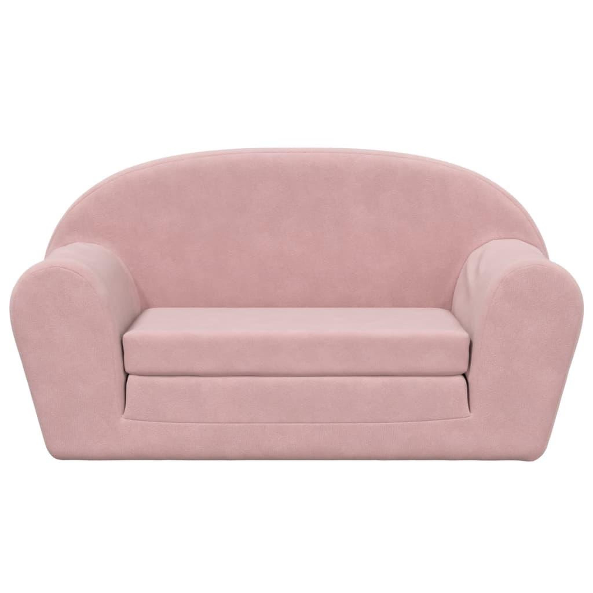 Voir la diapositive 3 : VIDAXL Canape-lit pour enfants 2 places rose peluche douce