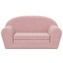 Voir la diapositive 3 : VIDAXL Canape-lit pour enfants 2 places rose peluche douce