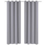 Voir la diapositive 1 : VIDAXL 2 pcs Rideau Blackout Occultant Gris avec Œillets en metal 135x245cm