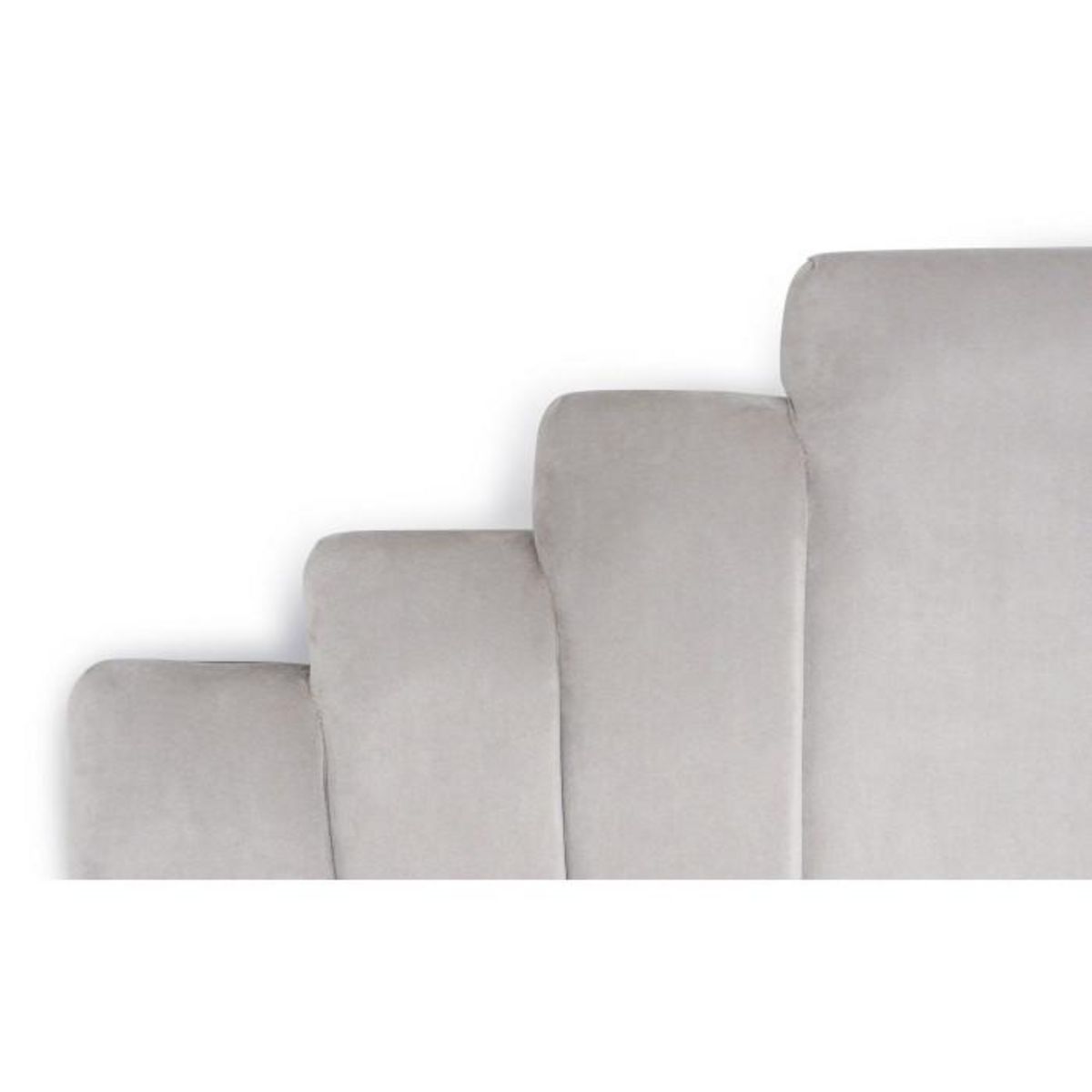 Paris Prix Tête de Lit en Velours  Renaya  160cm Argent