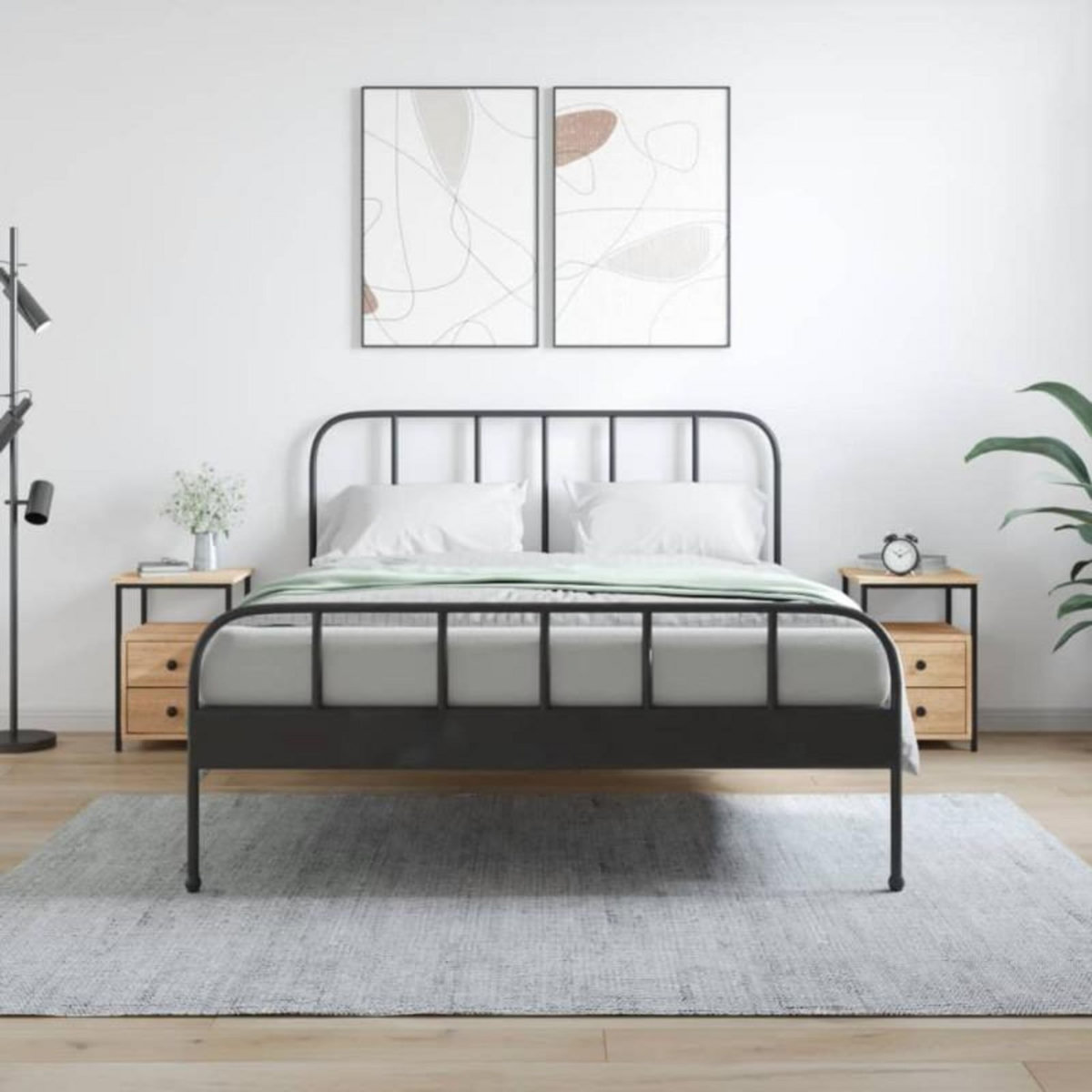 VIDAXL Tables de chevet 2pcs chêne sonoma 34x35,5x50cm bois ingénierie