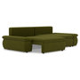 Voir la diapositive 3 : LISA DESIGN Elvona - canapé droit 3 places convertible avec coffre en tissu texturé