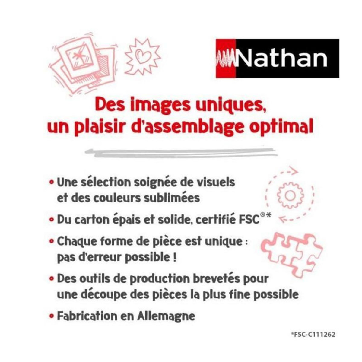 Nathan Puzzle 1000 pièces Nathan Hippie style Cha cha Pop