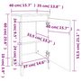 Voir la diapositive 6 : VIDAXL Tables de chevet 2 pcs chene fume 40x35x70 cm bois d'ingenierie