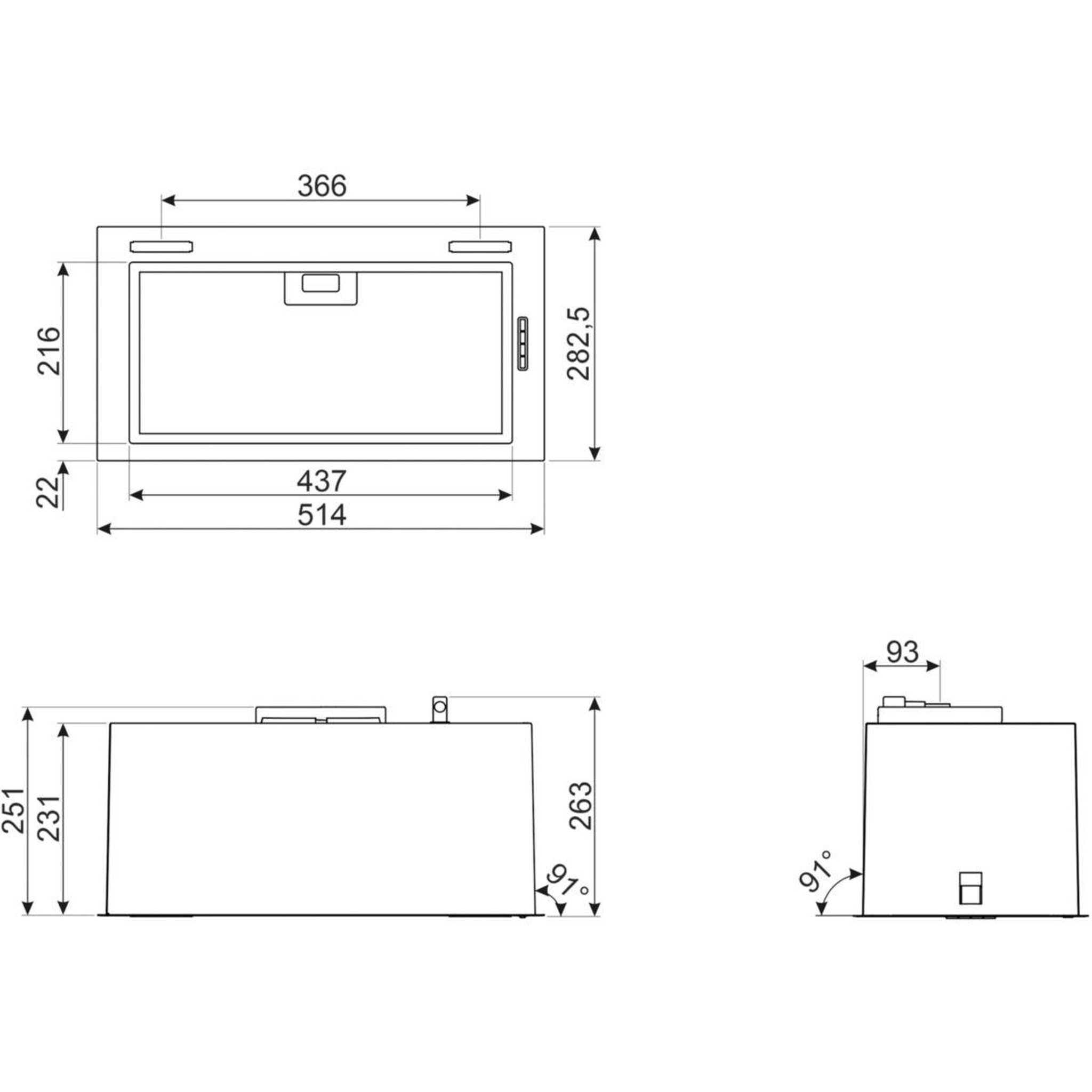 Voir la diapositive 3 : SMEG Hotte encastrable ksg52hpe