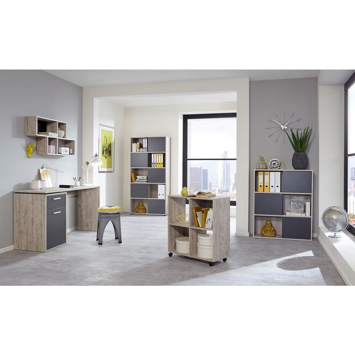 Étagère murale NALA, L100xH53xP19,5cm