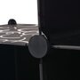 VIDAXL Organisateur de rangement cube avec 6 compartiments Noir