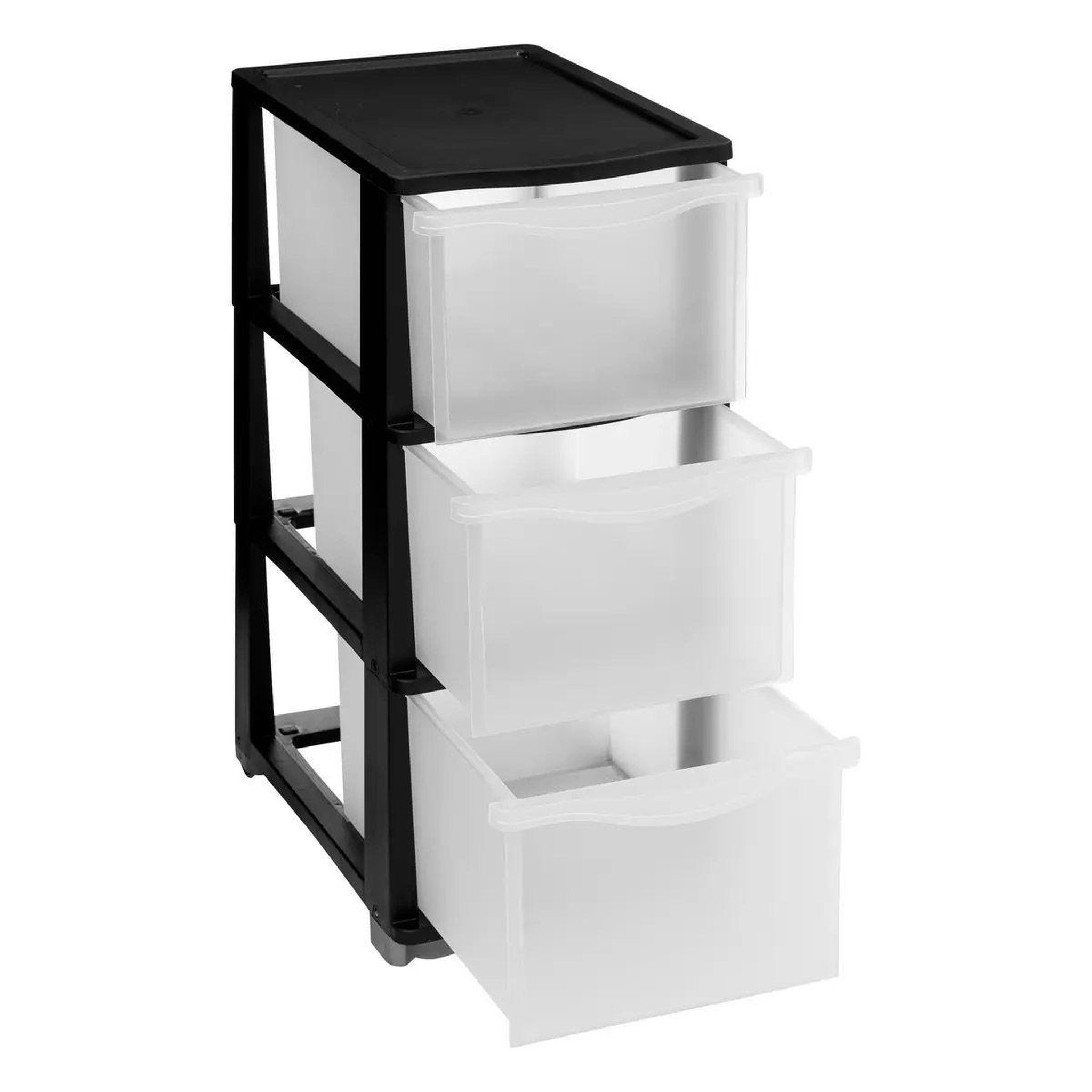Voir la diapositive 2 : FIVE Tour de rangement 3 tiroirs  tom  63cm noir