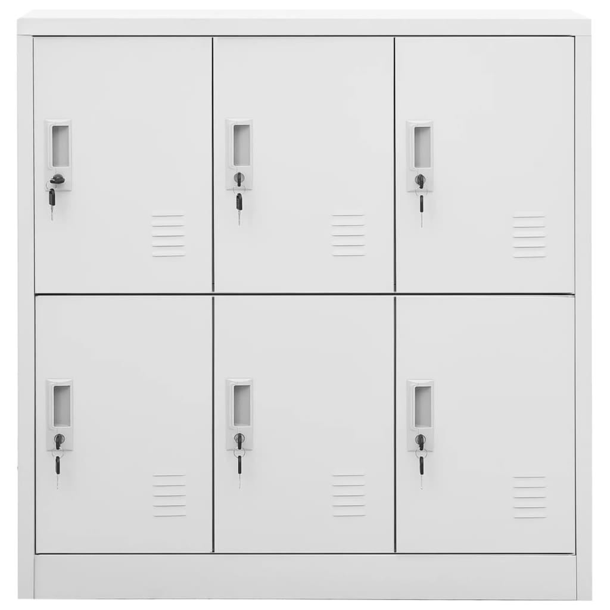 Voir la diapositive 3 : VIDAXL Armoires a casiers 2 pcs Gris clair 90x45x92,5 cm Acier