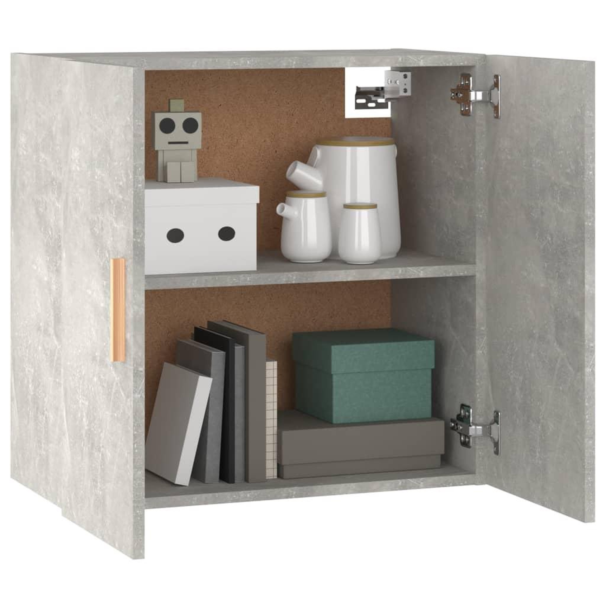 Voir la diapositive 4 : VIDAXL Armoire murale Gris beton 60x30x60 cm Bois d'ingenierie