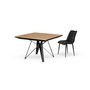 Voir la diapositive 3 : LISA DESIGN Belize - table à manger carrée extensible - effet bois et métal - 4 à 8 personnes