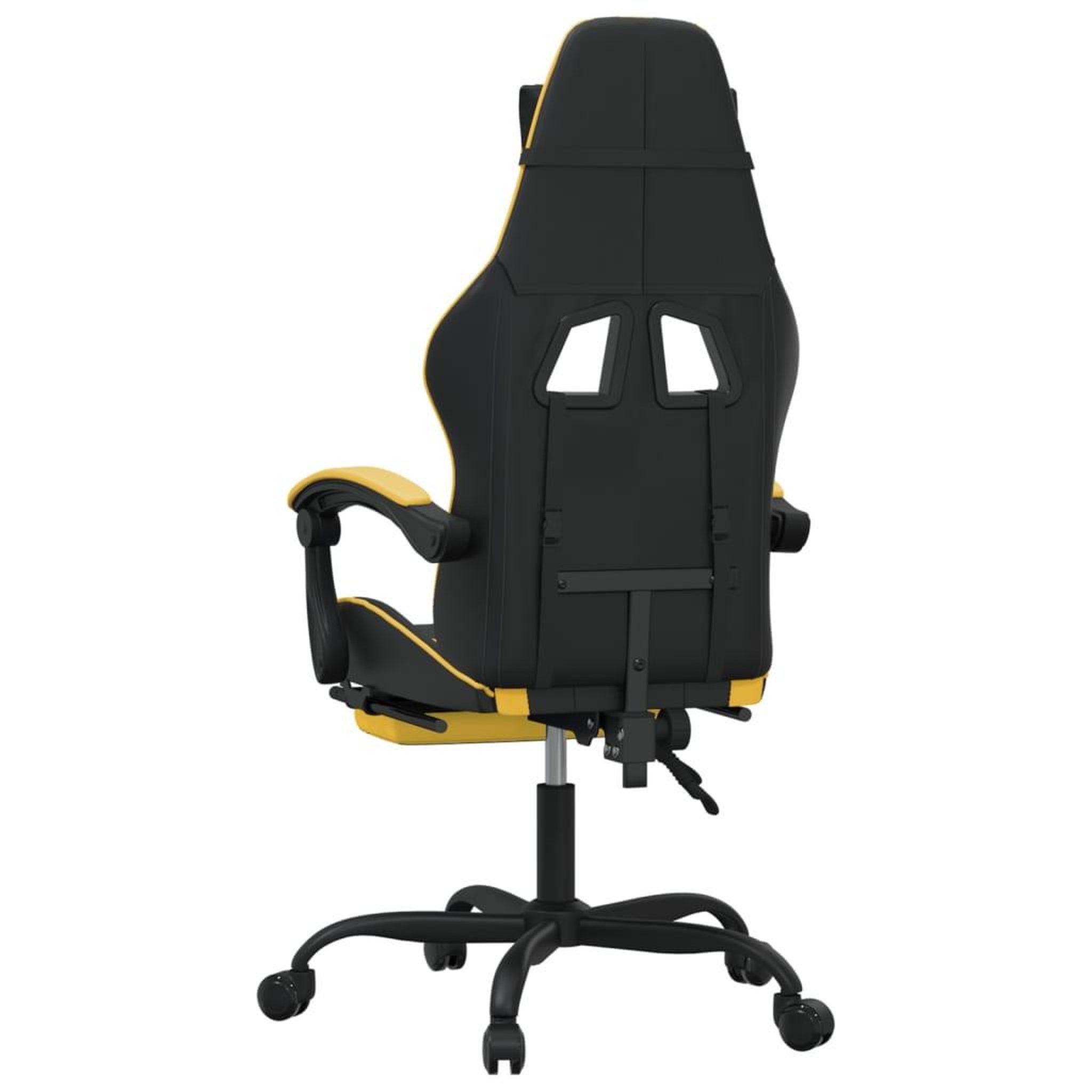 Voir la diapositive 5 : VIDAXL Chaise de jeu pivotante et repose-pied Noir et dore Similicuir