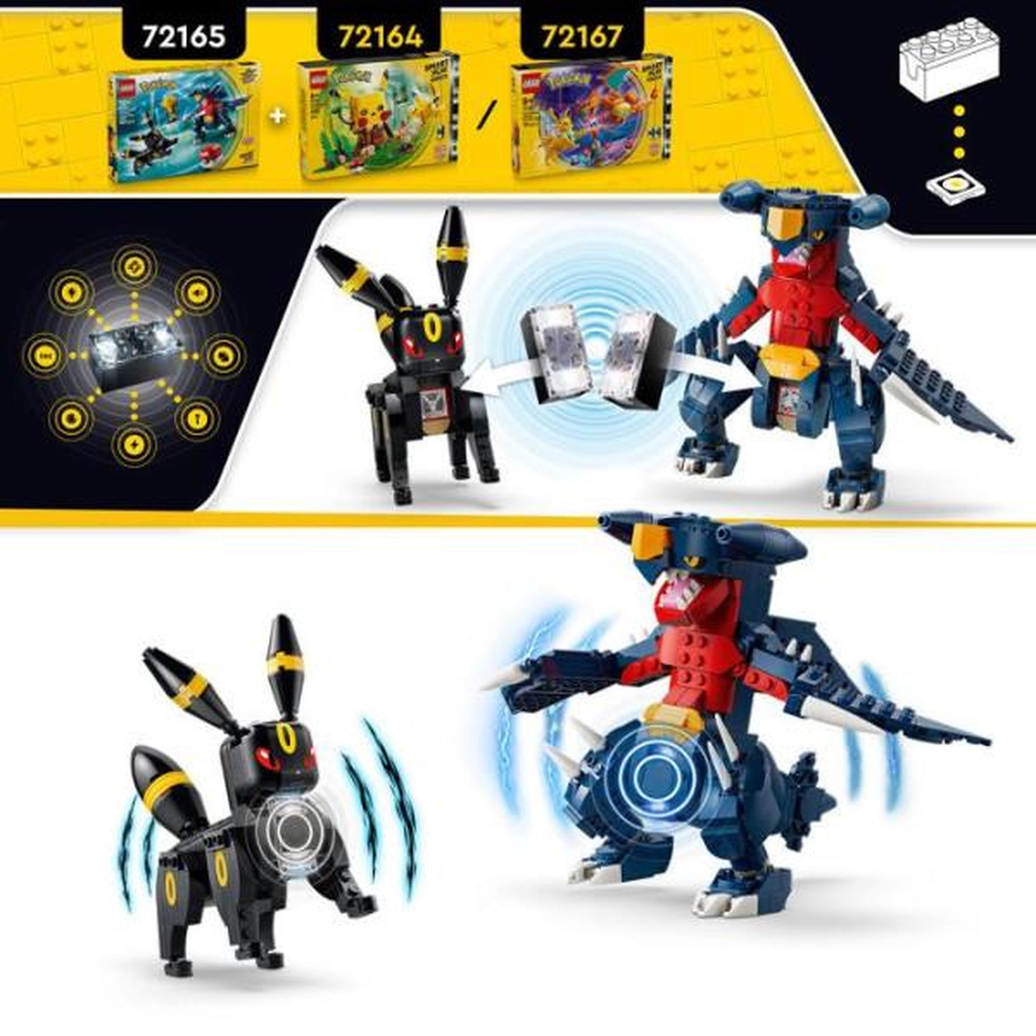 Voir la diapositive 3 : LEGO LEGO Pokémon 72165 - Set de construction compatible SMART Play™ - Noctali et Carchacrok, Combat - Des 10 ans