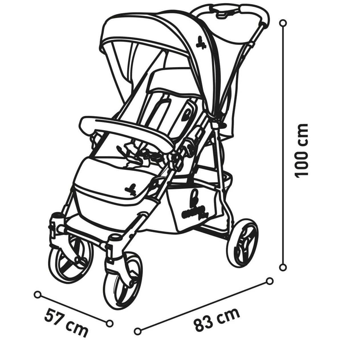 Asalvo Poussette Cadix Rose Candy : Confort et Sécurité pour Votre Enfant