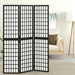 VIDAXL Cloison de separation pliable 3 panneaux 120x170 cm Noir