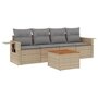 Voir la diapositive 2 : VIDAXL Salon de jardin avec coussins 5pcs melange beige resine tressee