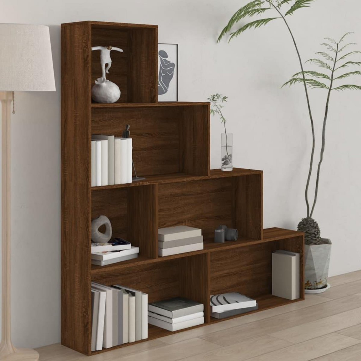 VIDAXL Armoire a livres Chene marron 155x24x160 cm