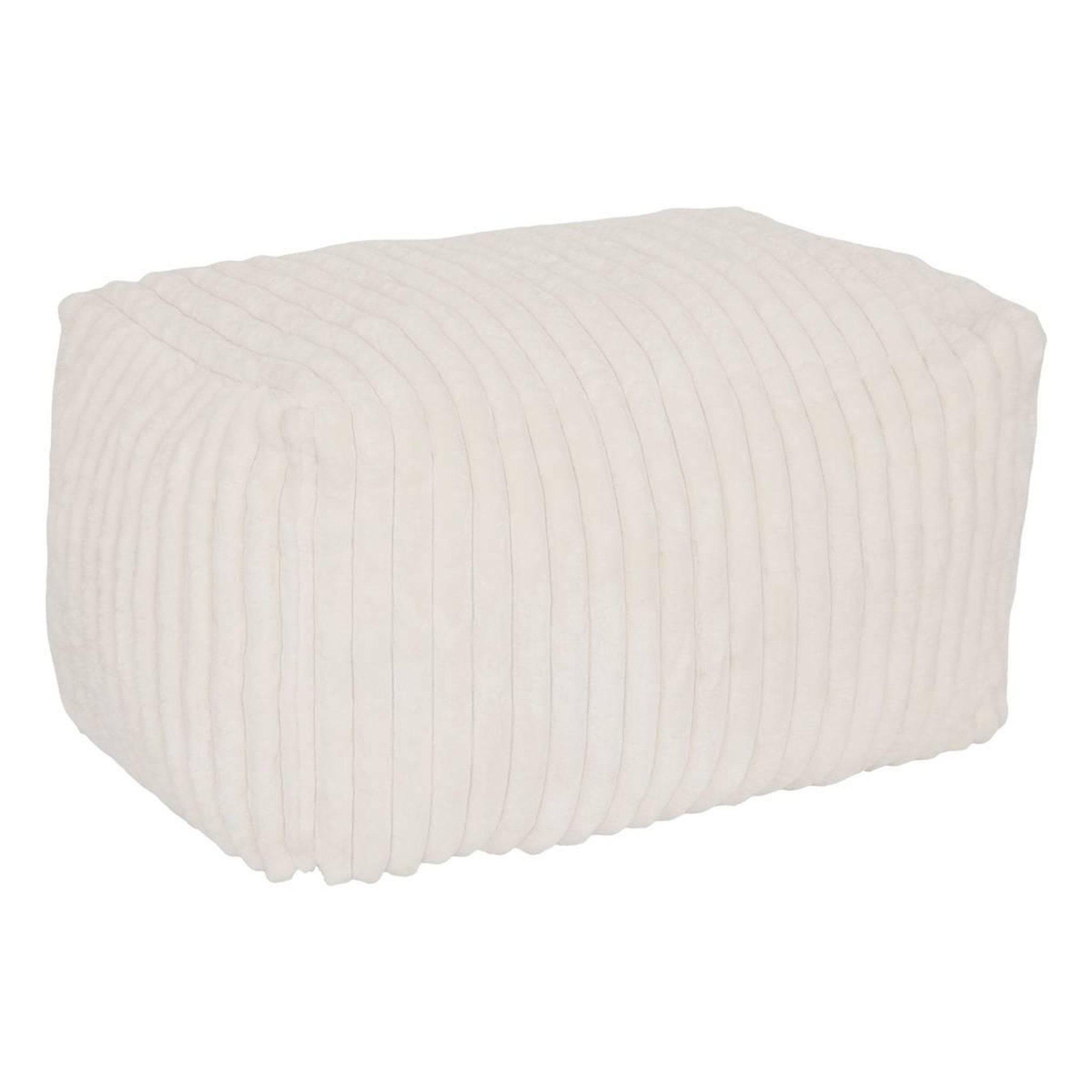 ATMOSPHERA Pouf xl côtelé  muzi  78cm blanc