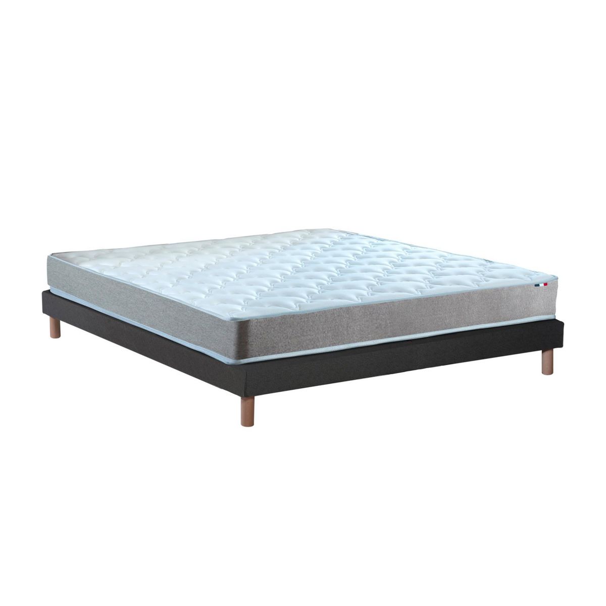 IDLITERIE Ensemble matelas mousse réversible STRATUS et sommier - confort français
