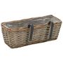 Voir la diapositive 4 : VIDAXL Jardiniere de balcon 2 pcs Osier avec doublure en PE 40 cm
