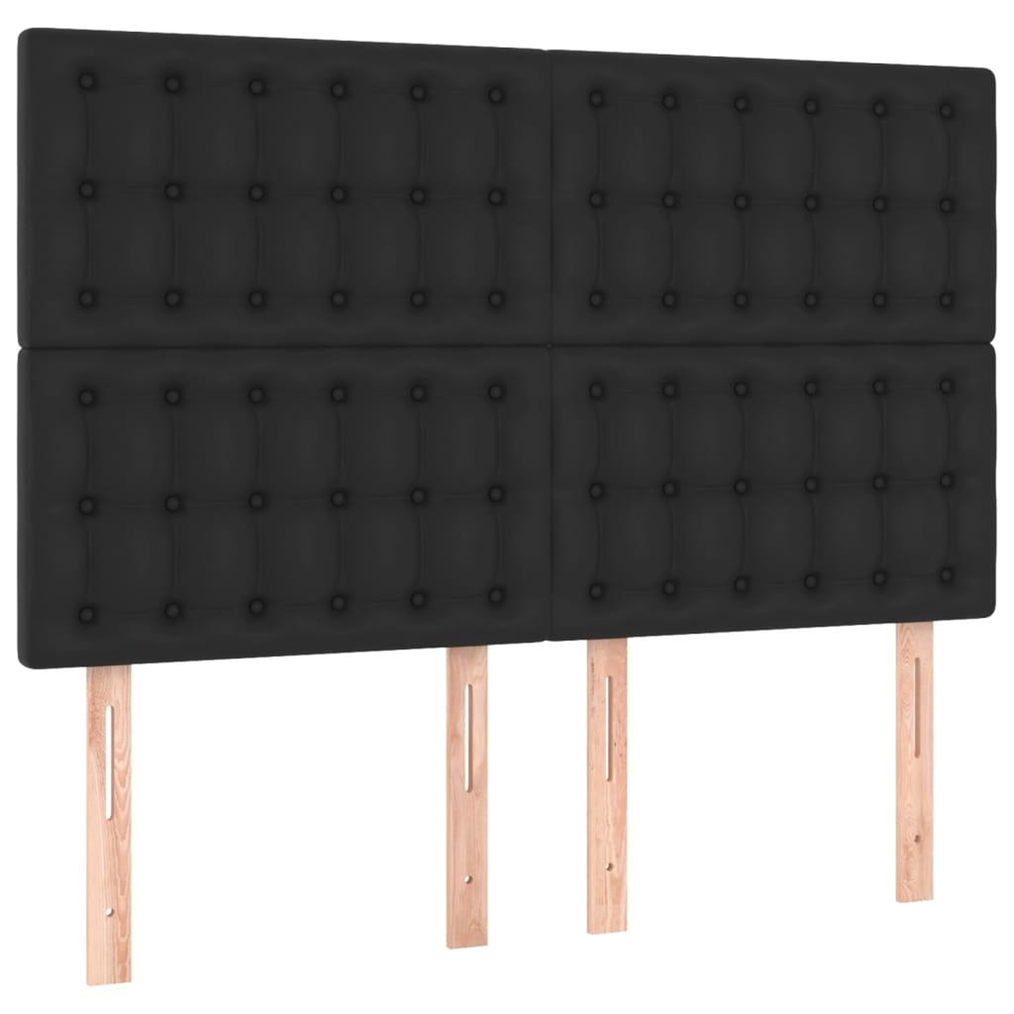 Voir la diapositive 4 : VIDAXL Tete de lit a LED Noir 144x5x118/128 cm Similicuir