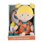 JEMINI JEMINI Mon Premier Poupon June poupée de chiffon +/- 30 cm avec 4 accessoires